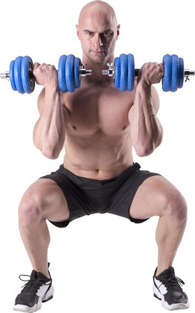 Sztangielki/sztanga gumowane HMS SGG30BAR 30 kg