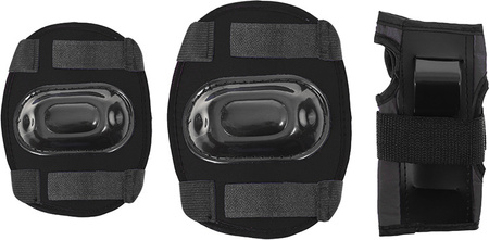 Zestaw ochraniaczy kolana łokcie nadgarstki na rolki, hulajnogę, deskorolkę Nils Extreme H108 rozmiar M czarne