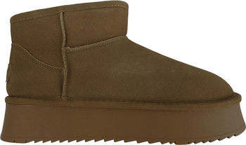 Buty damskie skórzane Solo Soprani Couture Hugh Platform oliwkowe SSW421P05 06