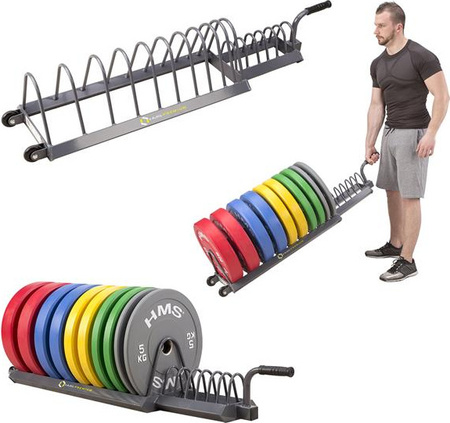 Wózek stojak na kółkach z uchwytem na obciążenia HMS Premium