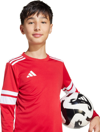 Koszulka dla dzieci adidas Squadra 25 Long Sleeve Jersey czerwono-biała JJ0041