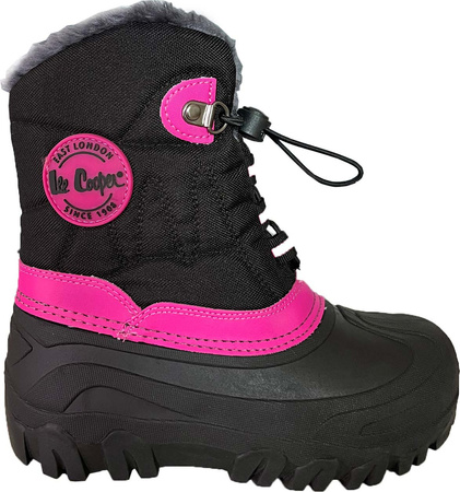 Buty dziecięce Lee Cooper czarno-różowe LCJ-21-44-0523K