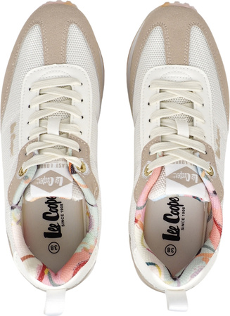 Buty damskie Lee Cooper beżowo-białe LCW-25-03-3376LA