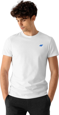 Koszulka męska 4F M1895 3pak granatowa, niebieska, biała 4FWSS24TTSHM1895 91S