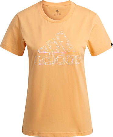 Koszulka damska adidas Outlined Floral Graphic T-Shirt żółta GL1030