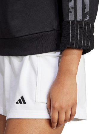 Bluza damska adidas Animal Print 3-Stripes French Terry Sweatshirt czarna JM1835