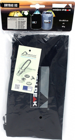 Worek żeglarski wodoodporny torba na kajak High Peak Drybag czarny 4L XS