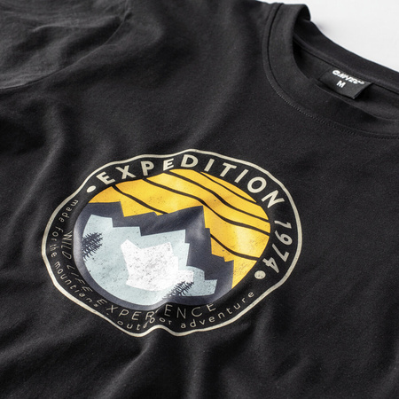 Męska koszulka z krótkim rękawem t-shirt bawełniany Zergo czarny rozmiar XL