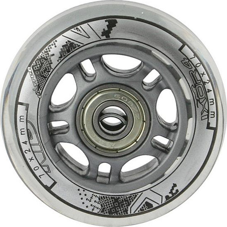 Zestaw Kółka Nils Extreme PU 70x24 82A Przezroczyste 4 sztuki ABEC-7 8 sztuk