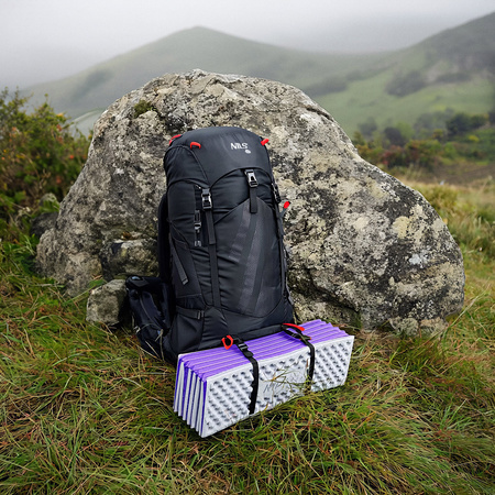 Karimata składana turystyczna trekkingowa z aluminiowym XPE 195×60×1,5 cm