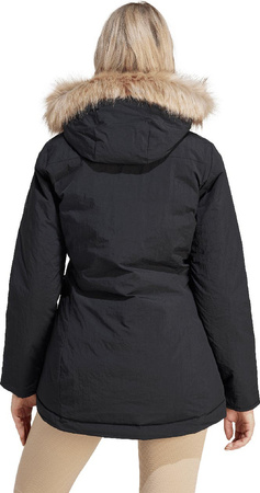 Kurtka damska adidas Parka Hooded Fur czarna IJ8260