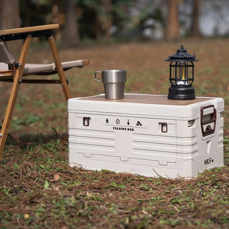 Składana skrzynia kempingowa turystyczna z funkcją stołu szafki 2w1 50l Nils Camp NCB4002