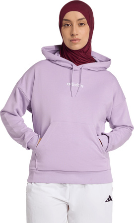 Bluza damska adidas Essentials Linear French Terry Hoodie fioletowa JY0036