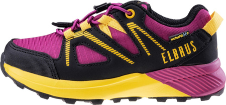 Młodzieżowe buty trekkingowe turystyczne górskie wodoodporne Elbrus Vapus różowo-żółte rozmiar 34