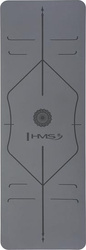 Mata do ćwiczeń jogi yogi fitness TPE HMS YM10 szara 182x61x0.8 cm