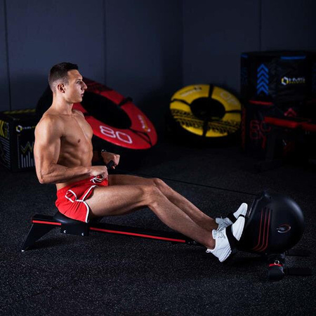 Wioślarz magnetyczny treningowy domowy HMS wymiary 187 x 58 x 47 cm