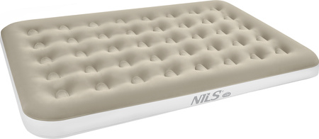 Materac welurowy dwuosobowy kempingowy Nils Camp NC2802 beżowy 191x137x22 cm 