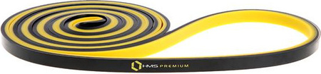Guma taśma oporowa do ćwiczeń HMS Premium GU06 9x5x2250 mm żółto-czarna