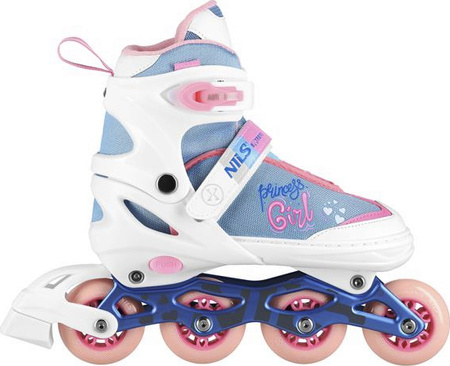 Łyżworolki rolki Princess Nils Extreme NA18168A ABEC-7 białe rozmiar M (35-38)