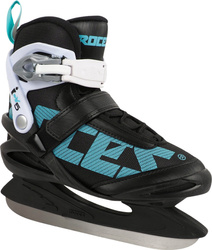 Łyżwy damskie Roces ICY 5 czarno-biało-błękitne 450737 001
