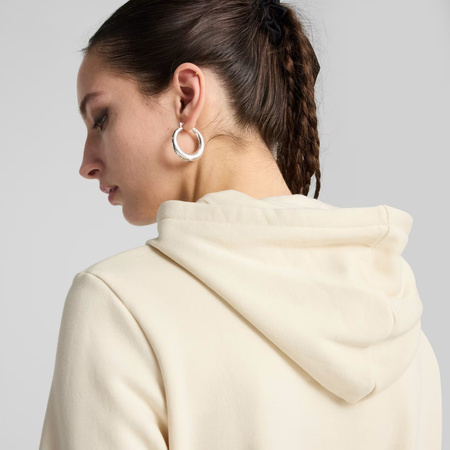 Bluza damska z kapturem kangurka Puma ESS No.1 Logo Hoodie FL kremowa 682389 87