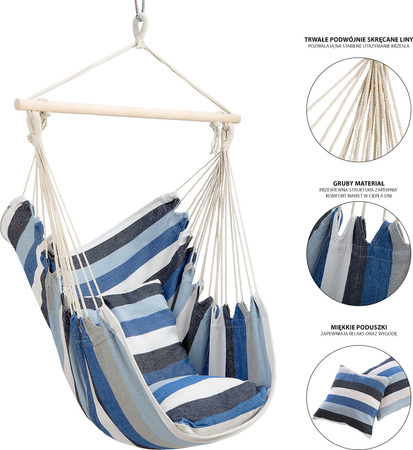 Krzesło brazylijskie Nils Camp NC3107 niebieski