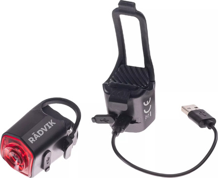 Lampka rowerowa oświetlenie lampa Radvik Lyra zestaw 2 sztuk