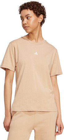 Koszulka damska adidas Essentials Small Logo Cotton beżowa JY4963