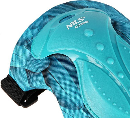 Zestaw ochraniaczy dla młodzieży na rolki deskorolkę hulajnogę Nils Extreme H727 zielone rozmiar L