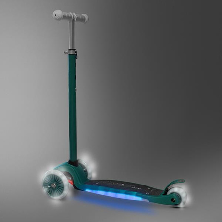 Hulajnoga dziecięca balansowa świecące koła i podest LED Nils Fun HLB1310 zielona