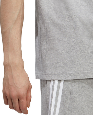 Koszulka męska adidas Essentials Single Jersey Embroidered Small Logo szara IC9288