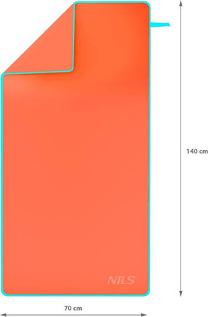 Ręcznik turystyczny z mikrofibry szybkoschnący Nils NCR11 koralowy 140x70 cm