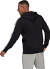 Bluza męska adidas Essentials Full-Zip Hoodie czarna GK9051
