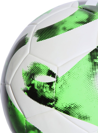Piłka nożna adidas Tiro Junior 350 League biało-zielona HT2427