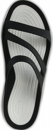 Klapki damskie Crocs Swiftwater Sandal W czarno-białe 203998 066