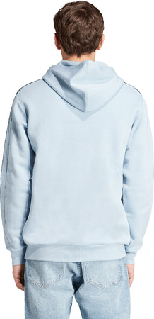Bluza męska adidas Essentials Fleece 3-Stripes Hoodie błękitna IS0004