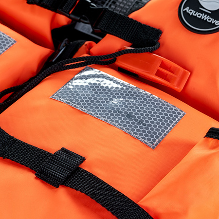 Kamizelka ratunkowa asekuracyjna 100n Junior fluo pomarańczowa rozmiar Child