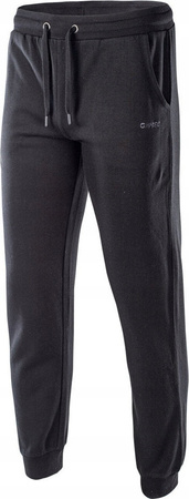Męskie spodnie dresowe joggery Hi-tec Melian bawełniane ocieplane czarne rozmiar XXL