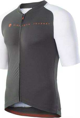 Koszulka rowerowa męska Radvik Echo Gts szaro-biała rozmiar XXL