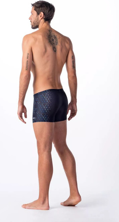 Męskie bokserki kąpielowe Aquawave ADIS black triangle print rozmiar L