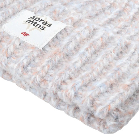 Czapka damska 4F F572 jasny niebieski melanż 4FWAW25ACAPF572 34M