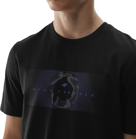 Koszulka męska 4F M2964 czarna 4FWAW25TTSHM2964 20S