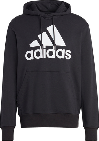 Bluza męska adidas Essentials French Terry Big Logo Hoodie czarna IC9363