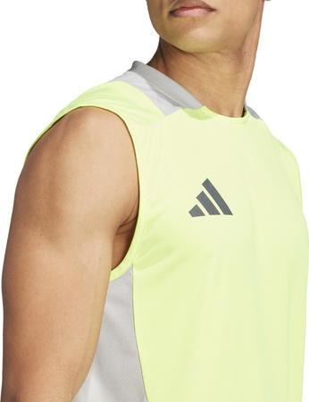 Koszulka męska adidas Tiro 24 Competition Training Sleeveless Jersey limonkowa IR5478