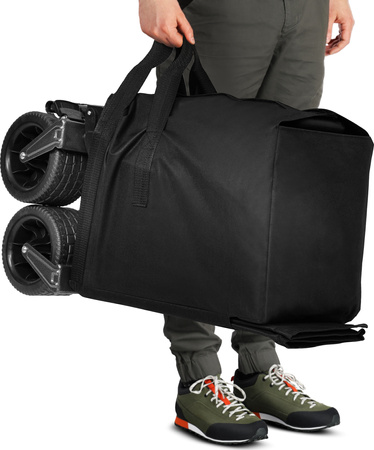 Wózek turystyczny transportowy plażowy XXL do 100kg Nils Camp NC2604 czarny 180 l