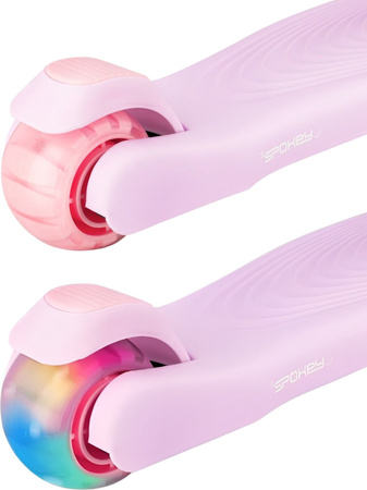 Hulajnoga trójkołowa balansowa kółka LED Spokey Hopi różowa 944618