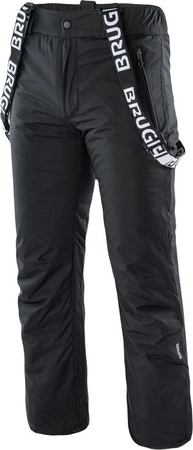 Męskie spodnie narciarskie z membraną wodoodporną 5000mm Brugi 4ARD czarne rozmiar XL