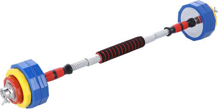 Sztanga gryf z obciążeniem sztangielki / hantle w walizce HMS SKC20 2x10 kg