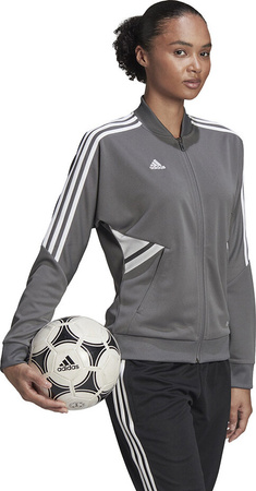 Bluza damska adidas Condivo 22 Track Jacket Full Zip szaro-biała HD2280