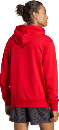 Bluza męska adidas Essentials French Terry Big Logo Hoodie czerwona IC9365